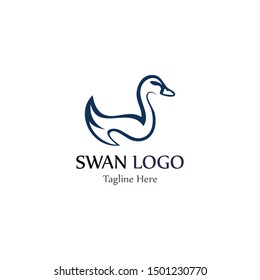 Swan logo simple creative  Template icon