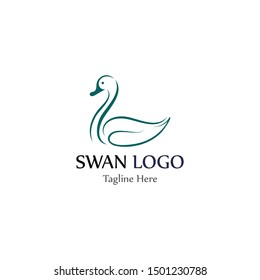 Swan logo simple creative  Template icon