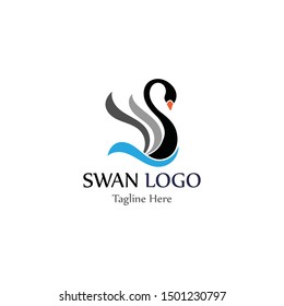 Swan logo simple creative  Template icon