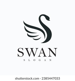 Swan Logo Simple and elegant vector symbol