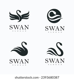 Swan Logo Simple and elegant vector symbol