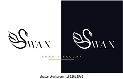 SWAN Logo Simple  Icon Template Vector 