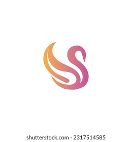 Swan logo and symbol images illustration design