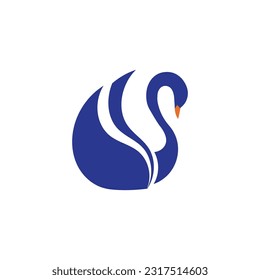 Swan logo and symbol images illustration design