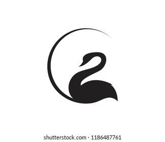 Swan logo and symbol vector