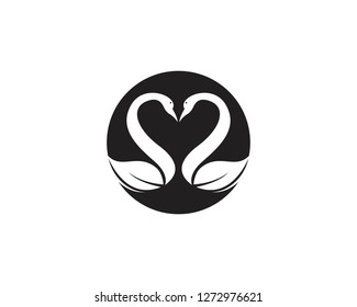 Swan logo and symbol vector