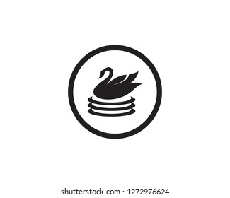 Swan logo and symbol vector