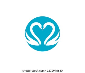 Swan logo and symbol vector