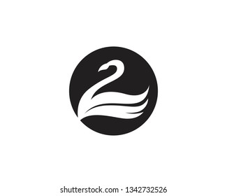 Swan logo and symbol vector