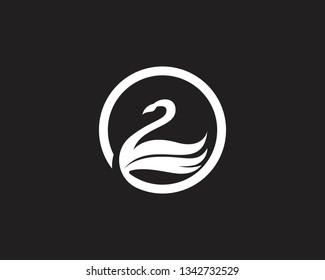 Swan logo and symbol vector