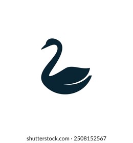 Swan logo and symbol vector. Abstract minimalist logo icon swan
