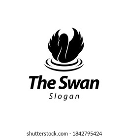 swan logo and symbol vector template