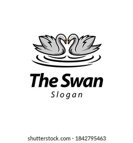 swan logo and symbol vector template