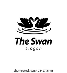 swan logo and symbol vector template