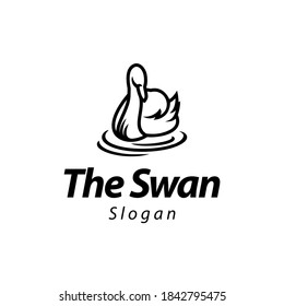 swan logo and symbol vector template