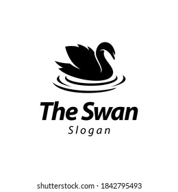 swan logo and symbol vector template