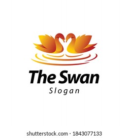 logotipo de swan y plantilla vectorial de símbolos