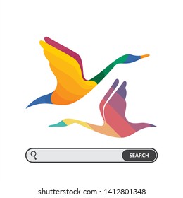 Swan Logo Template, can use for landing page, template, ui, web, mobile app, poster, banner, flyer, stickers. EPS 10