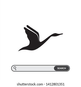 Swan Logo Template, can use for landing page, template, ui, web, mobile app, poster, banner, flyer, stickers. EPS 10