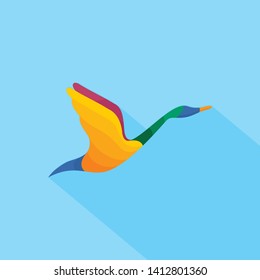 Swan Logo Template, can use for landing page, template, ui, web, mobile app, poster, banner, flyer, stickers. EPS 10