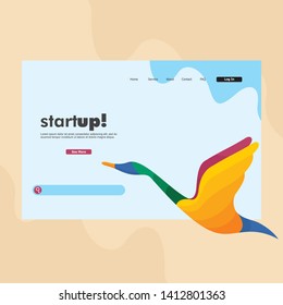 Swan Logo Template, can use for landing page, template, ui, web, mobile app, poster, banner, flyer, stickers. EPS 10