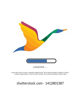 Swan Logo Template, can use for landing page, template, ui, web, mobile app, poster, banner, flyer, stickers. EPS 10