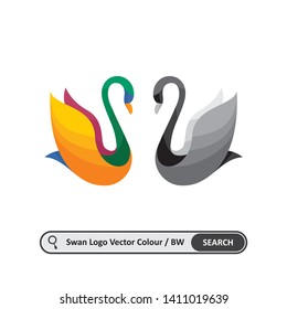 Swan Logo Template, Colorful, can use for landing page, template, ui, web, mobile app, poster, banner, flyer, stickers, Business Name, EPS 10