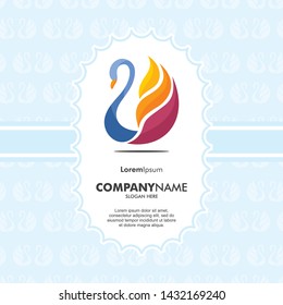 Swan Logo Template, Colorful. can use for landing page, template, ui, web, mobile app, poster, banner, flyer, stickers. EPS 10
