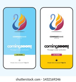 Swan Logo Template, Colorful. can use for landing page, template, ui, web, mobile app, poster, banner, flyer, stickers. EPS 10
