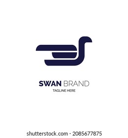 swan logo template design vector for brand or company and other