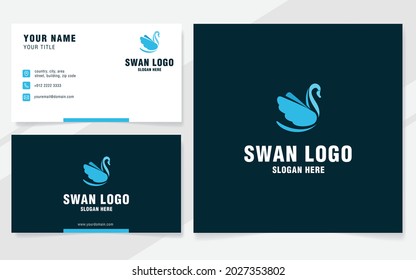 Swan logo template on modern style