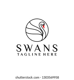 Swan Logo Template Vector