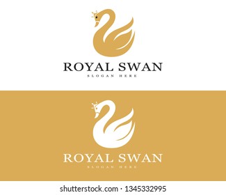 Swan logo Template vector icon illustration design