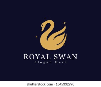 Swan logo Template vector icon illustration design