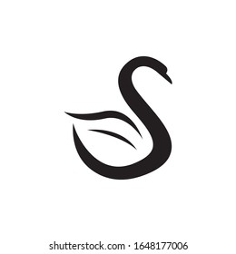 Swan logo template vector icon design