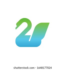 Diseño de icono vectorial de plantilla de logotipo de Swan