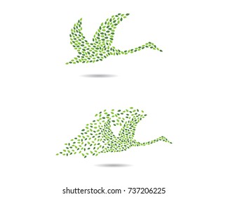 Swan logo Template vector icon illustration design