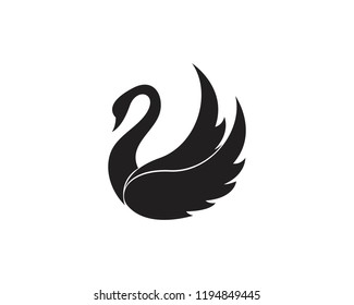 Swan logo Template vector illustration design