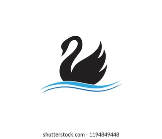 Swan logo Template vector illustration design