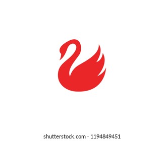 Swan logo Template vector illustration design