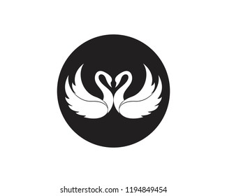 Swan logo Template vector illustration design