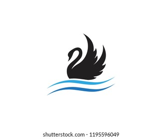 Swan logo Template vector illustration design