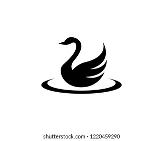 Swan logo Template vector illustration design
