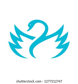 Swan logo Template vector illustration design