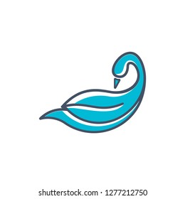 Swan logo Template vector illustration design