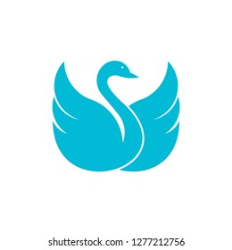 Swan logo Template vector illustration design
