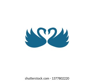 Swan logo Template vector illustration design