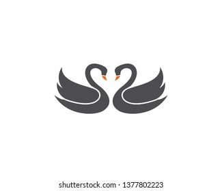 Swan logo Template vector illustration design