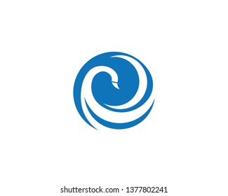 Swan logo Template vector illustration design