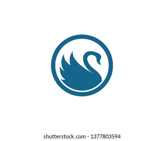 Swan logo Template vector illustration design